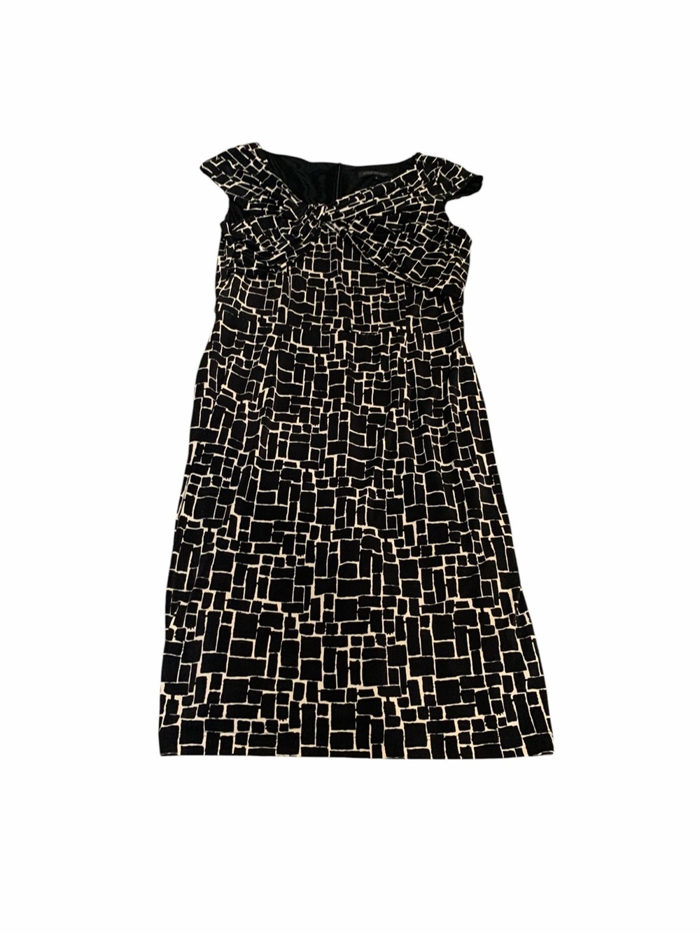 DAVID MEISTER geometric sheath dress